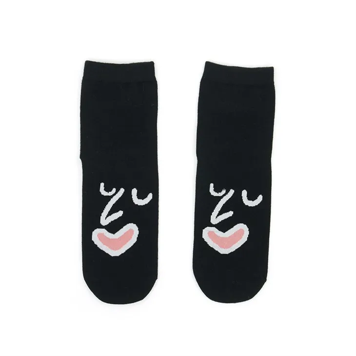 Fekete Emoji pamut zokni