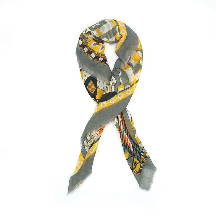 Szürkés Heritage Print Wool Bandana