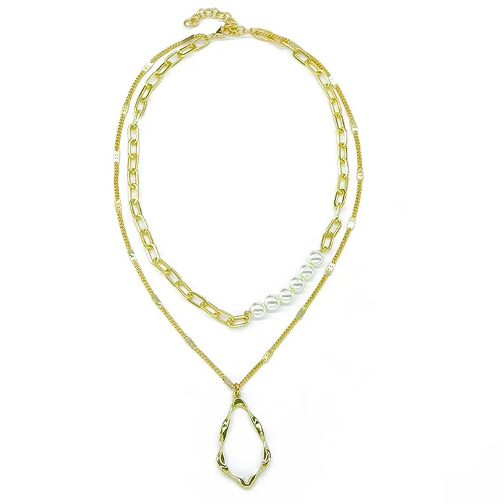 Arany gyöngy nyaklánc készlet