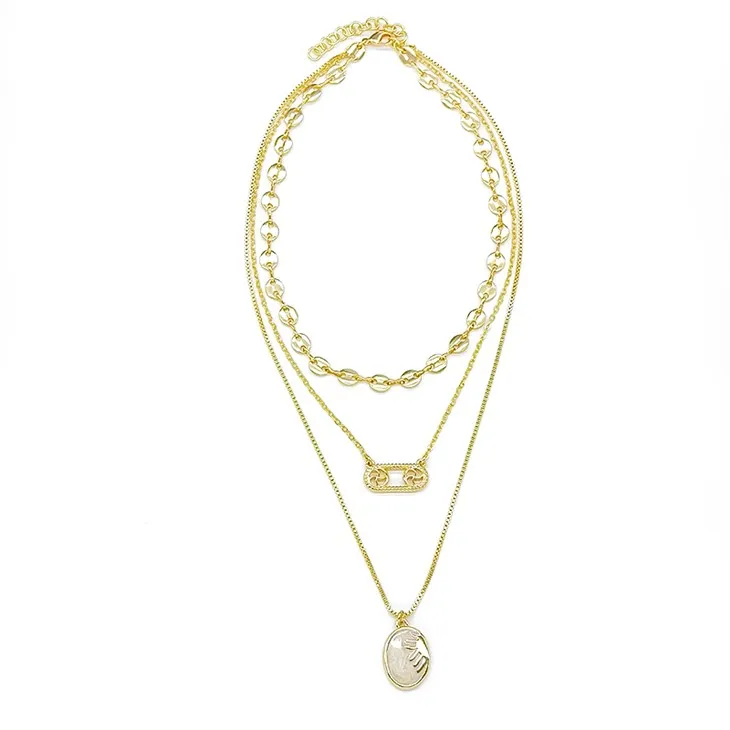 Arany zodiákus réteges nyaklánc