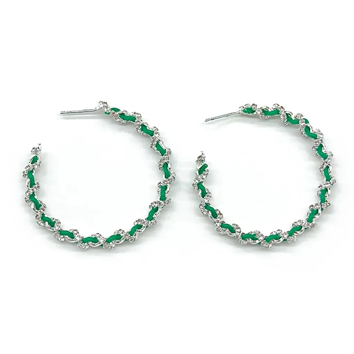 Zöld drágakő textúra fülbevaló