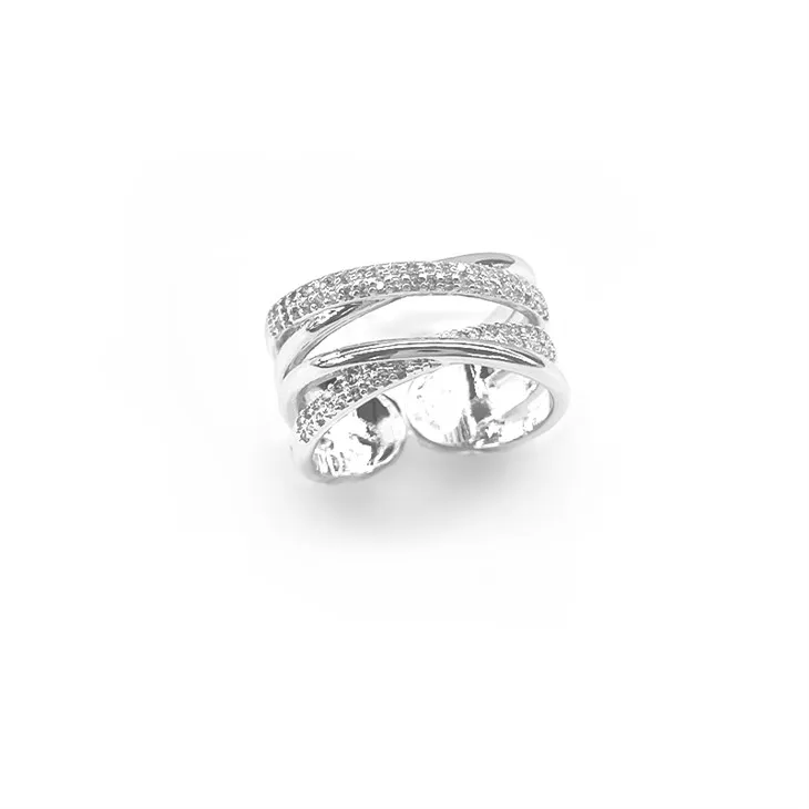 Ezüst tekercs szálcsiszolt gyűrűk